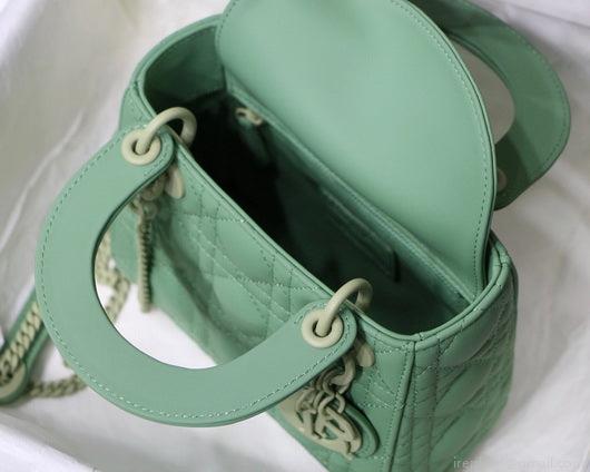 Dior M0505 Mini Dior Lady Bag Green Cannage Lambskin