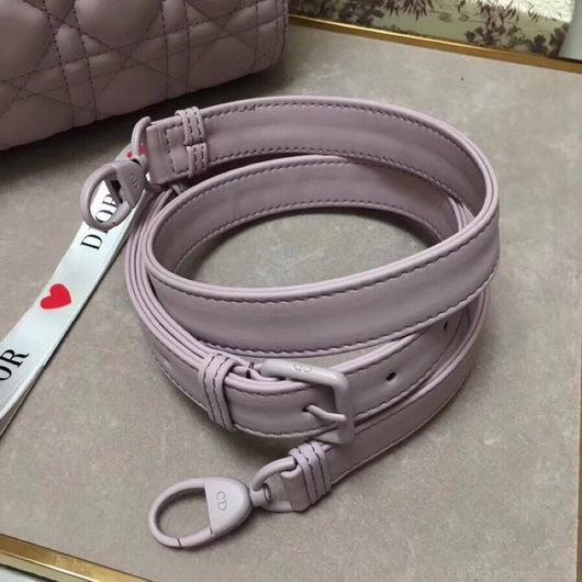 Dior M0565 Medium Lady Dior Cannage Calfskin Bag Pink