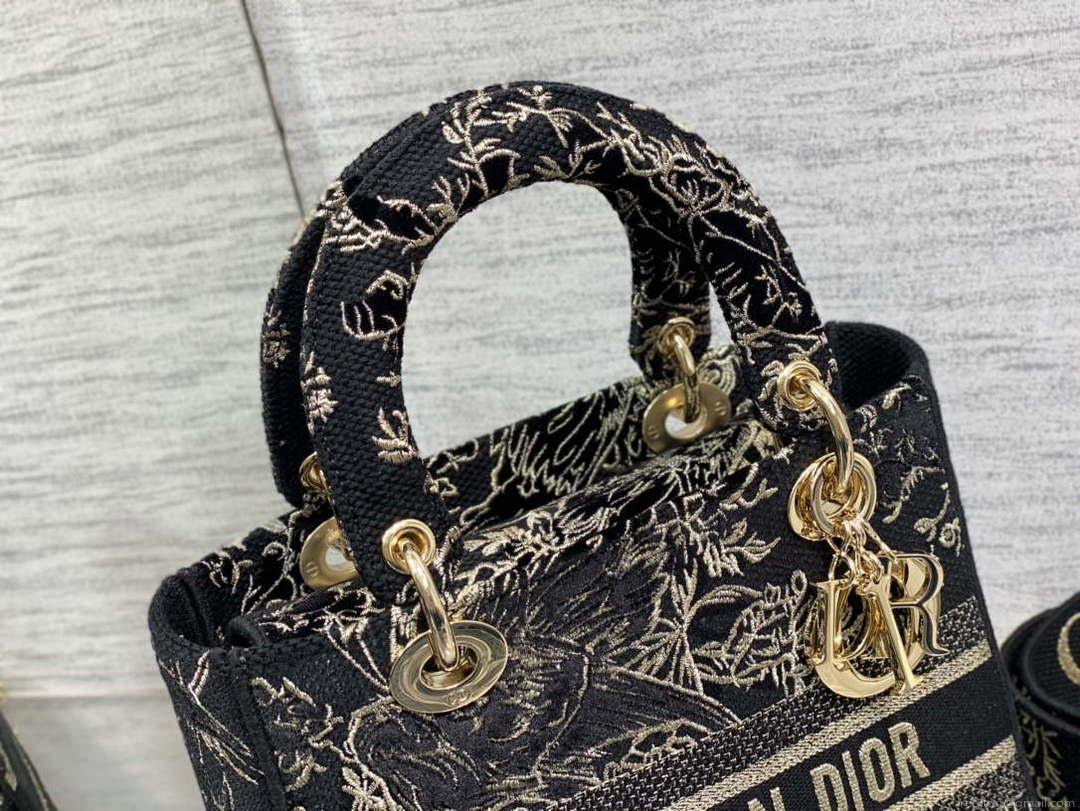 Dior M0565 Medium Lady D-Lite Multicolor Florilegio Embroidery M1025