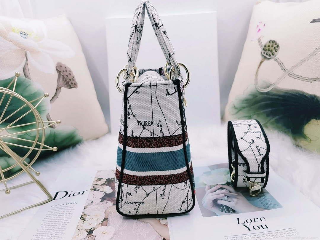 Dior M0565 Medium Lady D-Lite Multicolor Florilegio Embroidery M1029