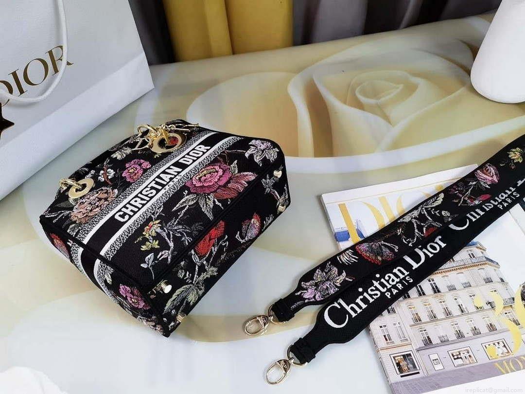 Dior M0565 Medium Lady D-Lite Multicolor Florilegio Embroidery M1031