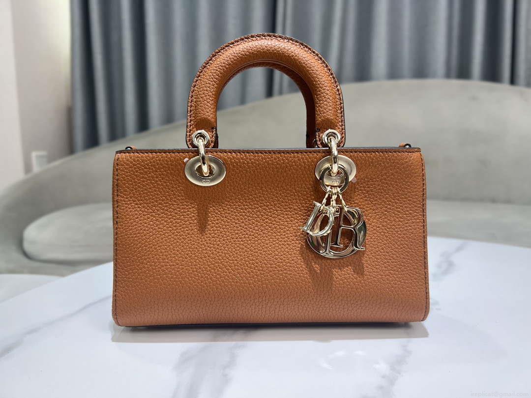 Dior M1151 Small Lady D-Sire My ABCDior Bag Dark Brandy Bull Leather