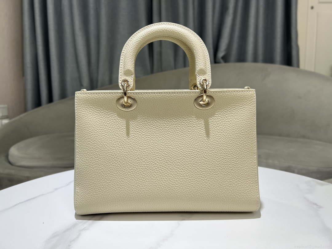 Dior Medium Lady D-Sire My ABCDior Bag M1151 Beige Bull Leather