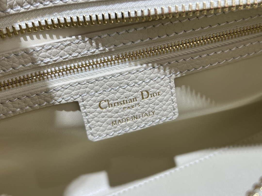 Dior Medium Lady D-Sire My ABCDior Bag M1151 Beige Bull Leather