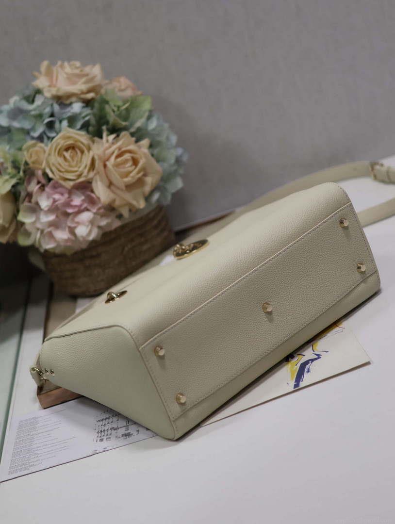 Dior M1152 Large Lady D-Sire My ABCDior Bag Beige Bull Leather