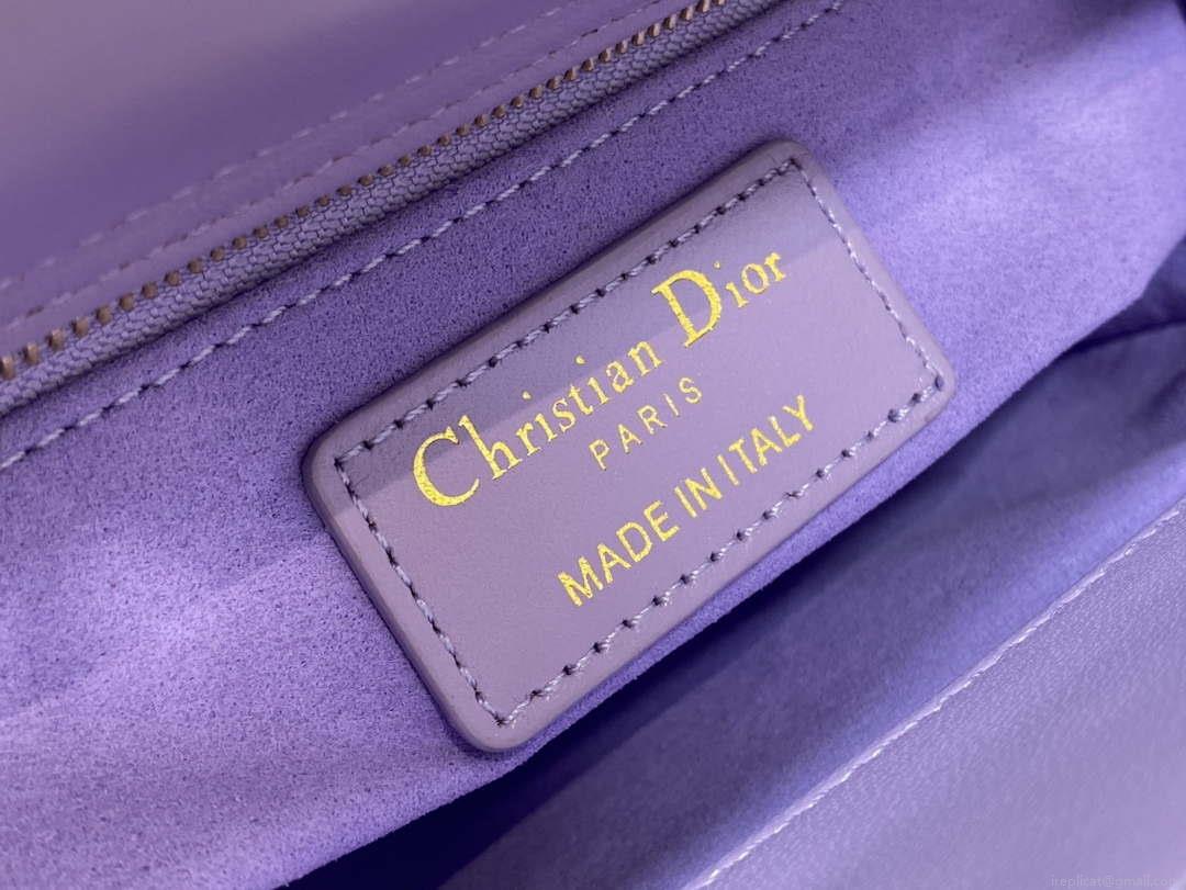 Dior M0505 Mini Lady Dior Bag Lilac Cannage Lambskin