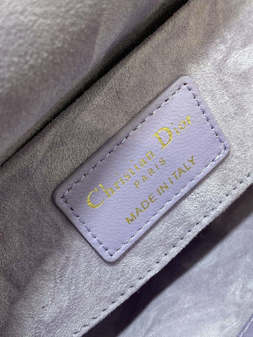 Dior M0613 Small Lady D-joy Bag Purple Cannage Lambskin