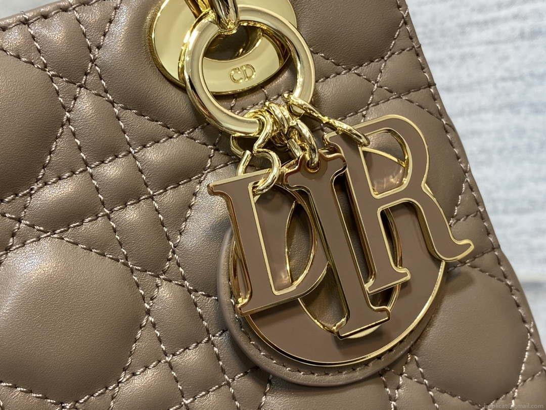 Dior M0531 Small Lady Dior Bag Mike tea Cannage with Mike tea enamel buckle
