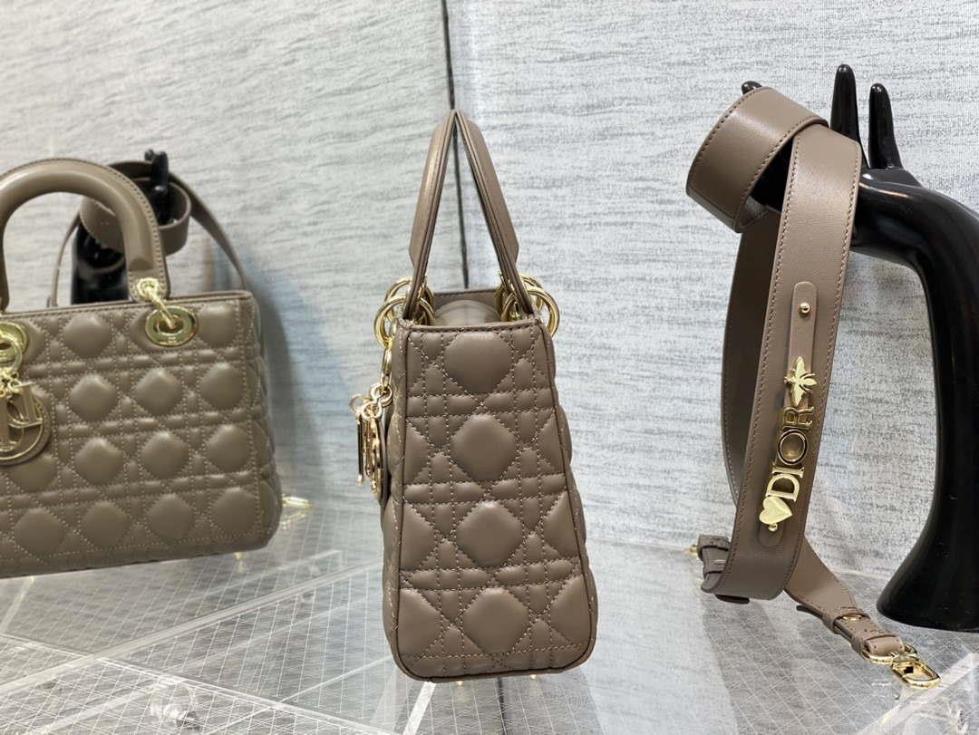 Dior M0531 Small Lady Dior Bag Mike tea Cannage with Mike tea enamel buckle