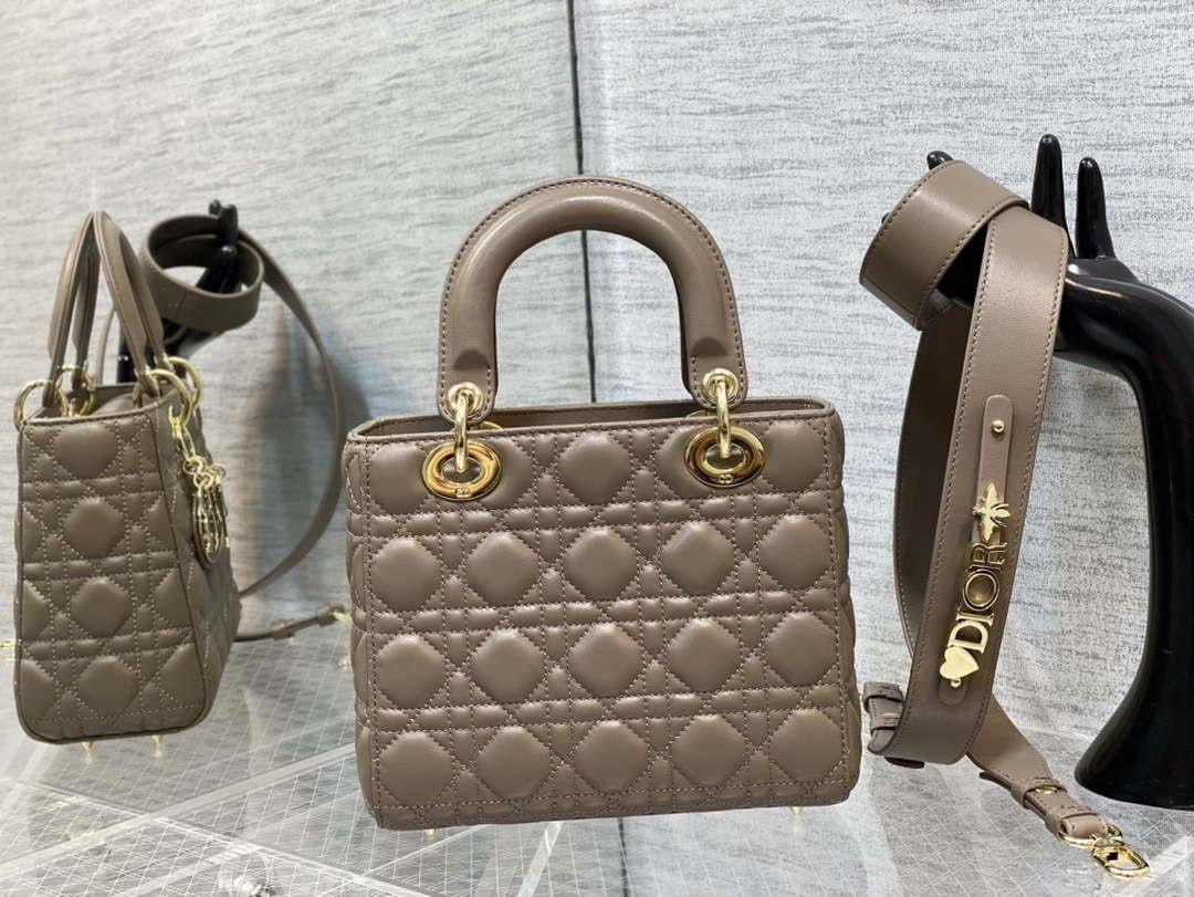 Dior M0531 Small Lady Dior Bag Mike tea Cannage with Mike tea enamel buckle