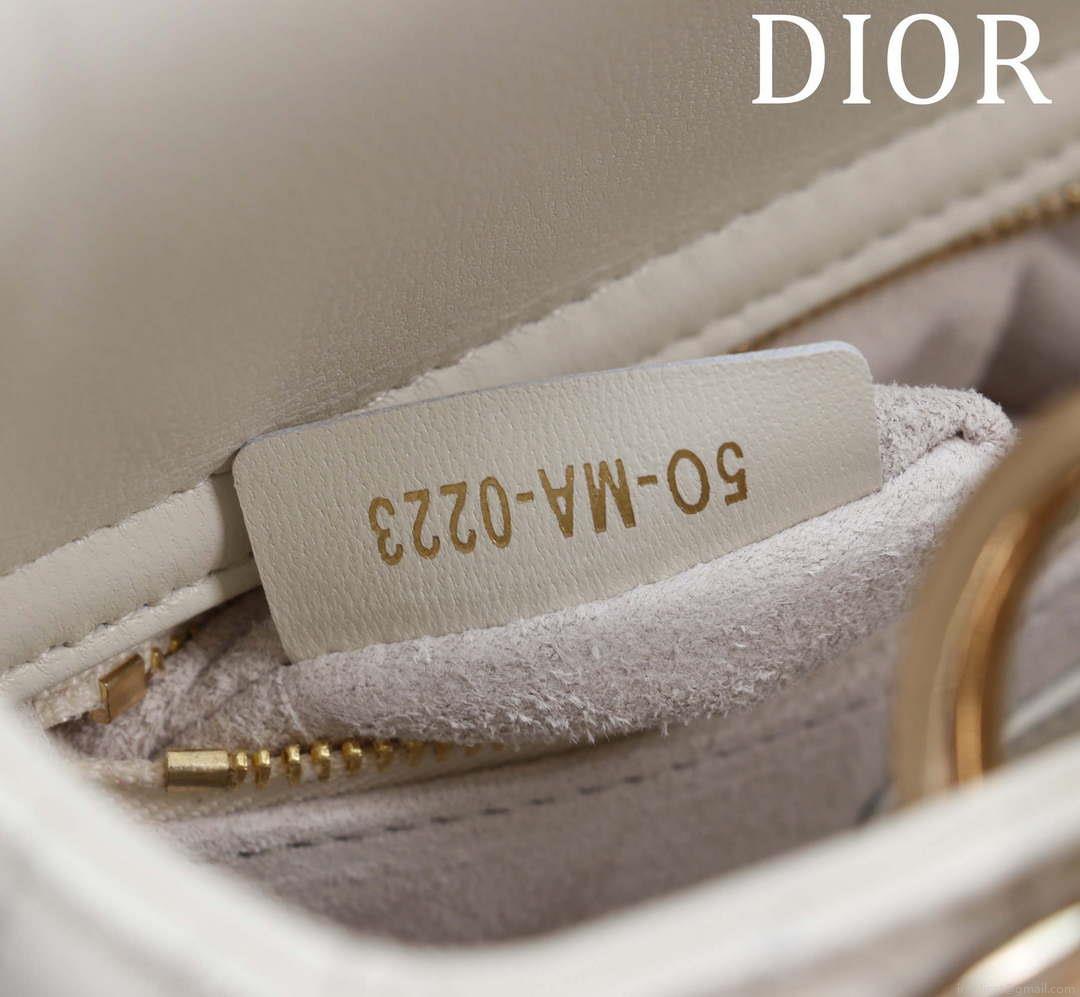Dior M0538 Small Lady Dior My ABCDior Bag Latte Cannage Lambskin with Gold-Finish