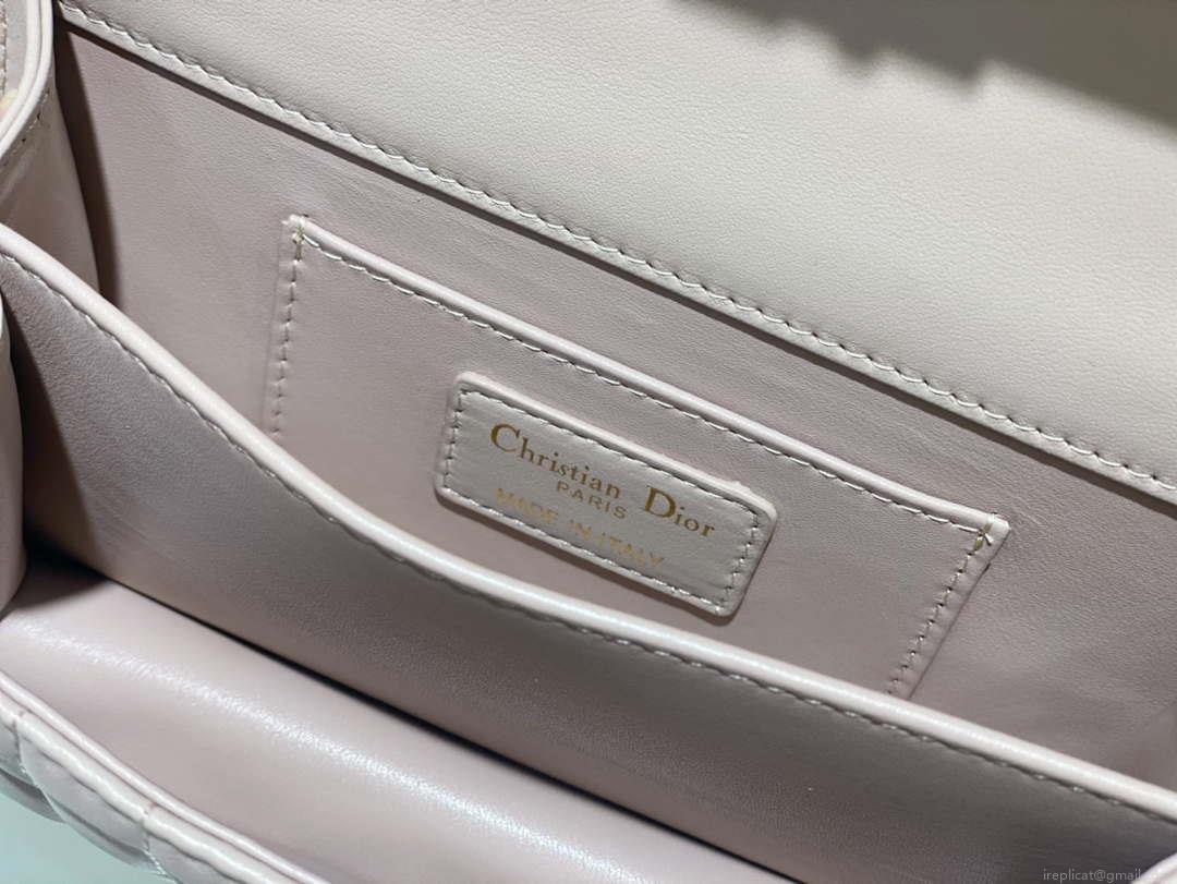 Dior M4401 Mini Dior Ange Bag Pink Macrocannage Calfskin