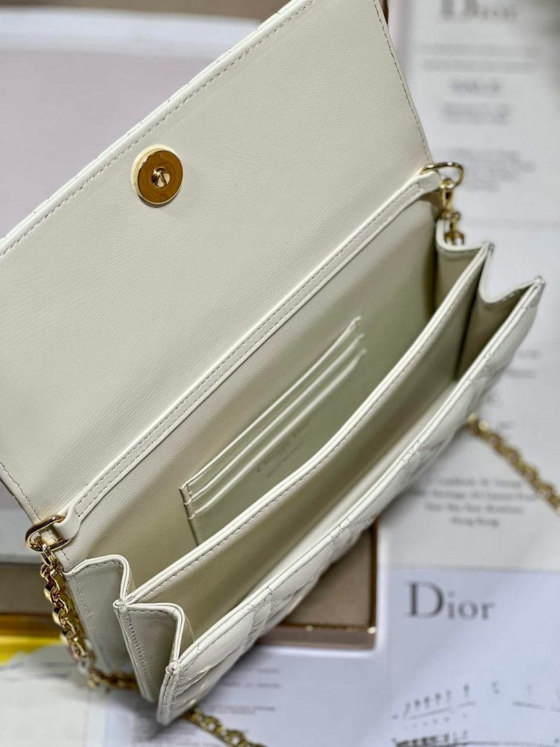 Dior S0980 Mini Miss Dior Bag Latte Cannage Lambskin White