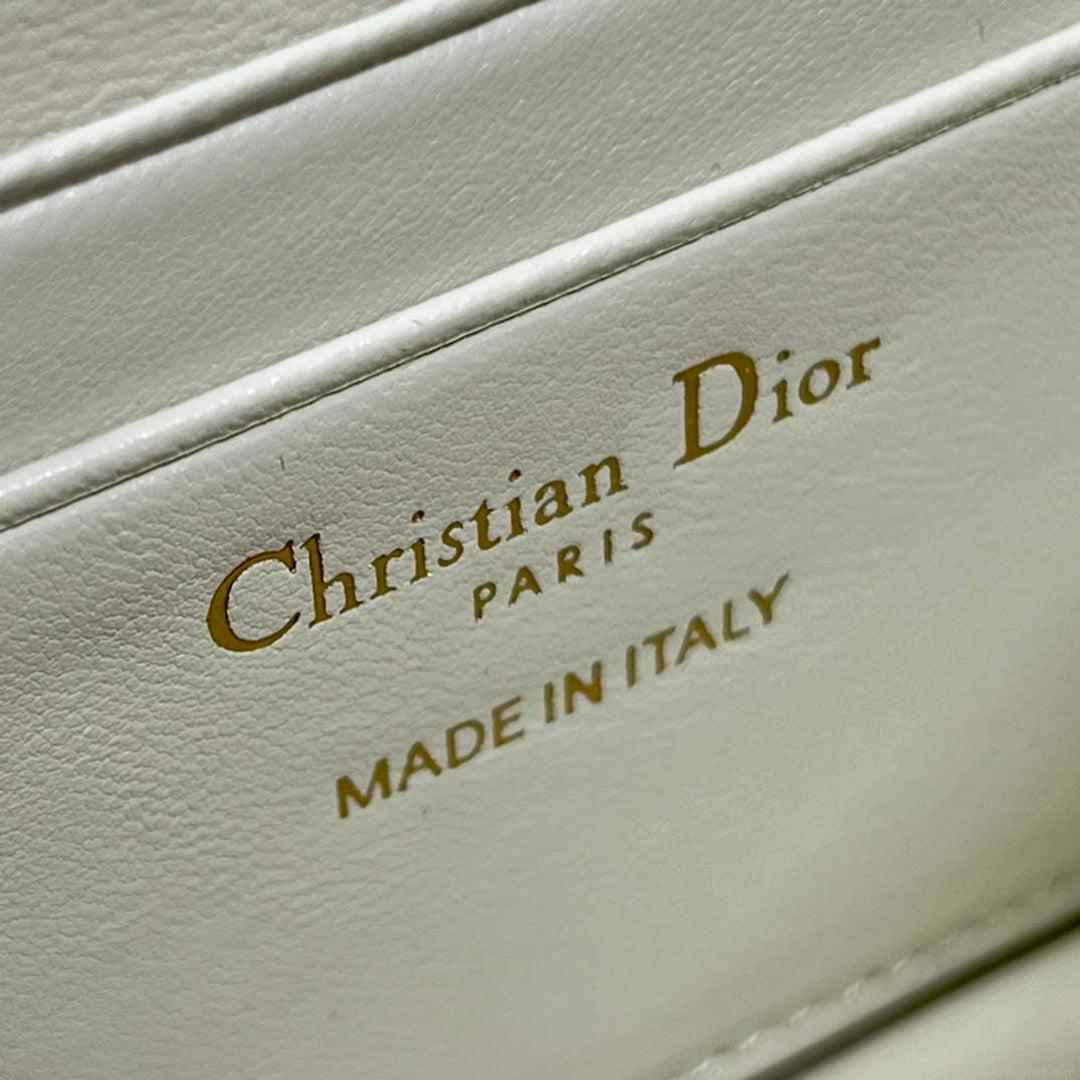 Dior S0980 Mini Miss Dior Bag Latte Cannage Lambskin White