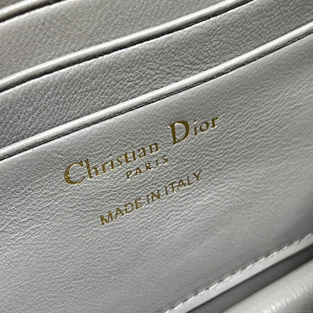 Dior S0980 Mini Miss Dior Bag Latte Cannage Lambskin Dark gray