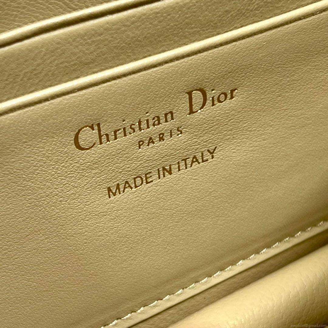Dior S0980 Mini Miss Dior Bag Latte Cannage Lambskin Apricot