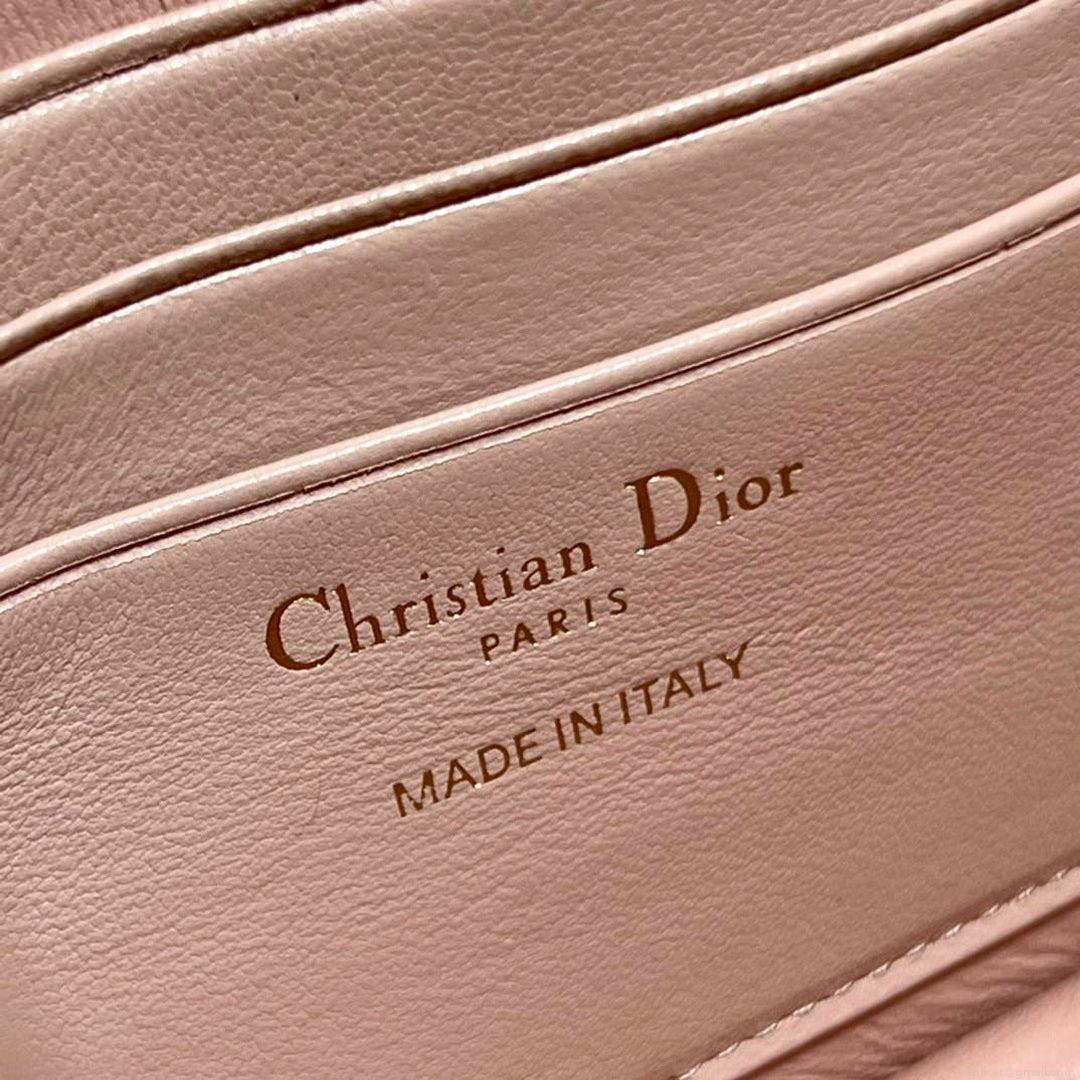Dior S0980 Mini Miss Dior Bag Latte Cannage Lambskin Pink