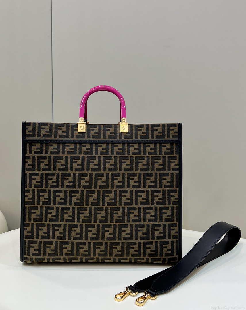 Fendi Sunshine Medium Tote Shoulder Bag 8BH386 Fendi X Versace Logo Green