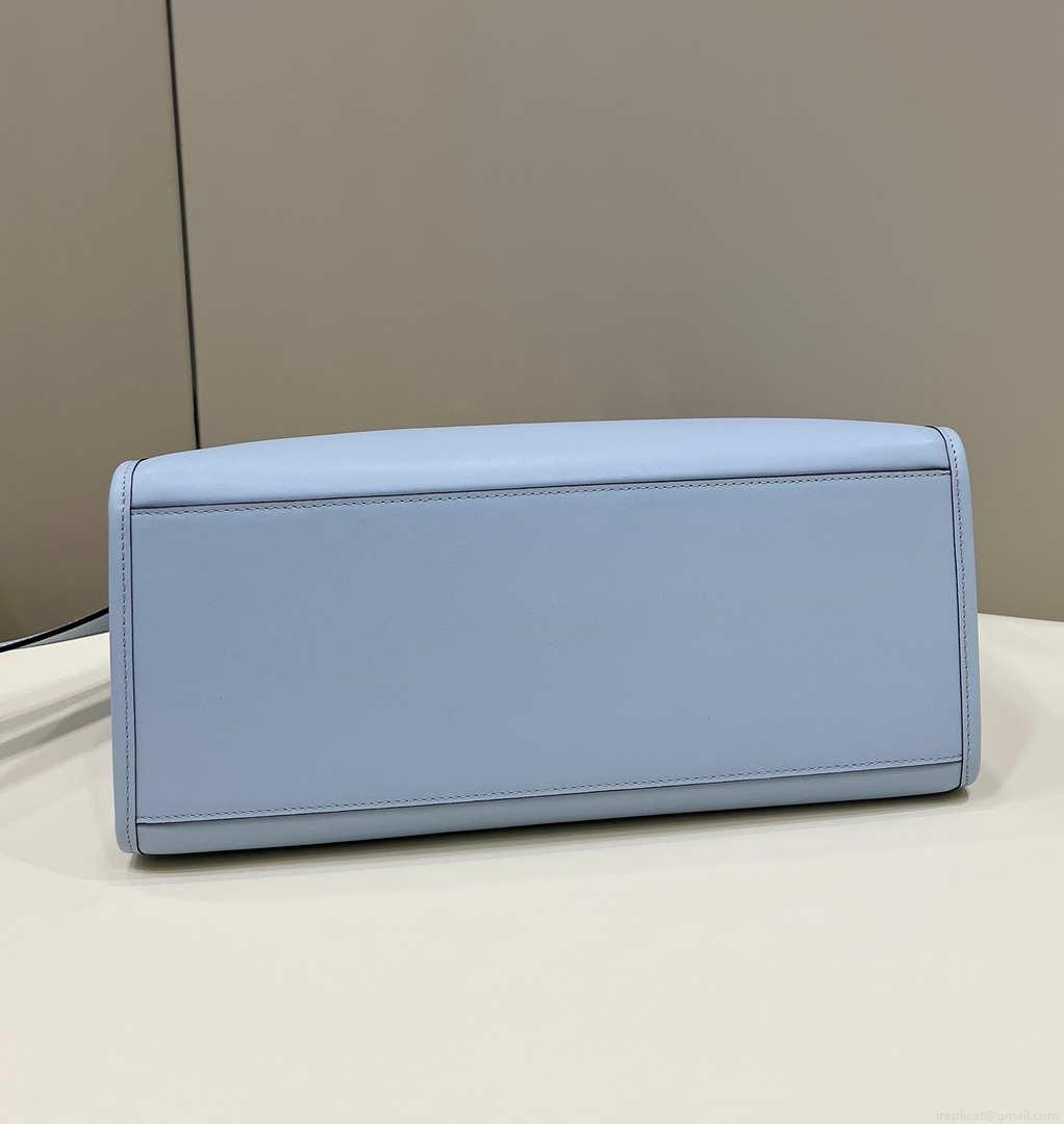 Fendi 8266S Sunshine Medium Bag 8BH386 Light blue leather shopper