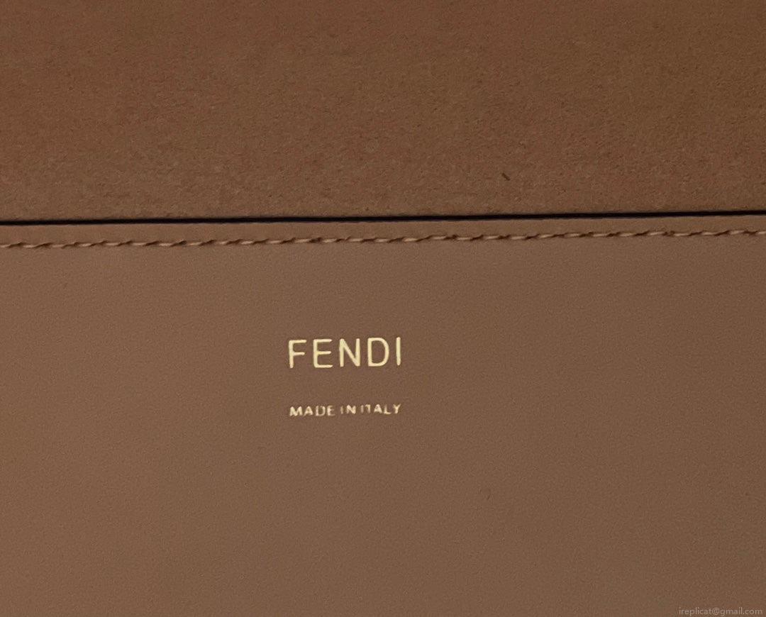 Fendi 8266S Sunshine Medium Bag 8BH386 Apricot leather shopper