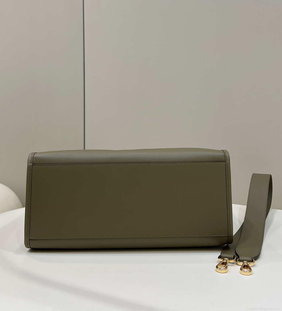 Fendi 8BH386 Sunshine Medium Bag 8266S Green leather shopper