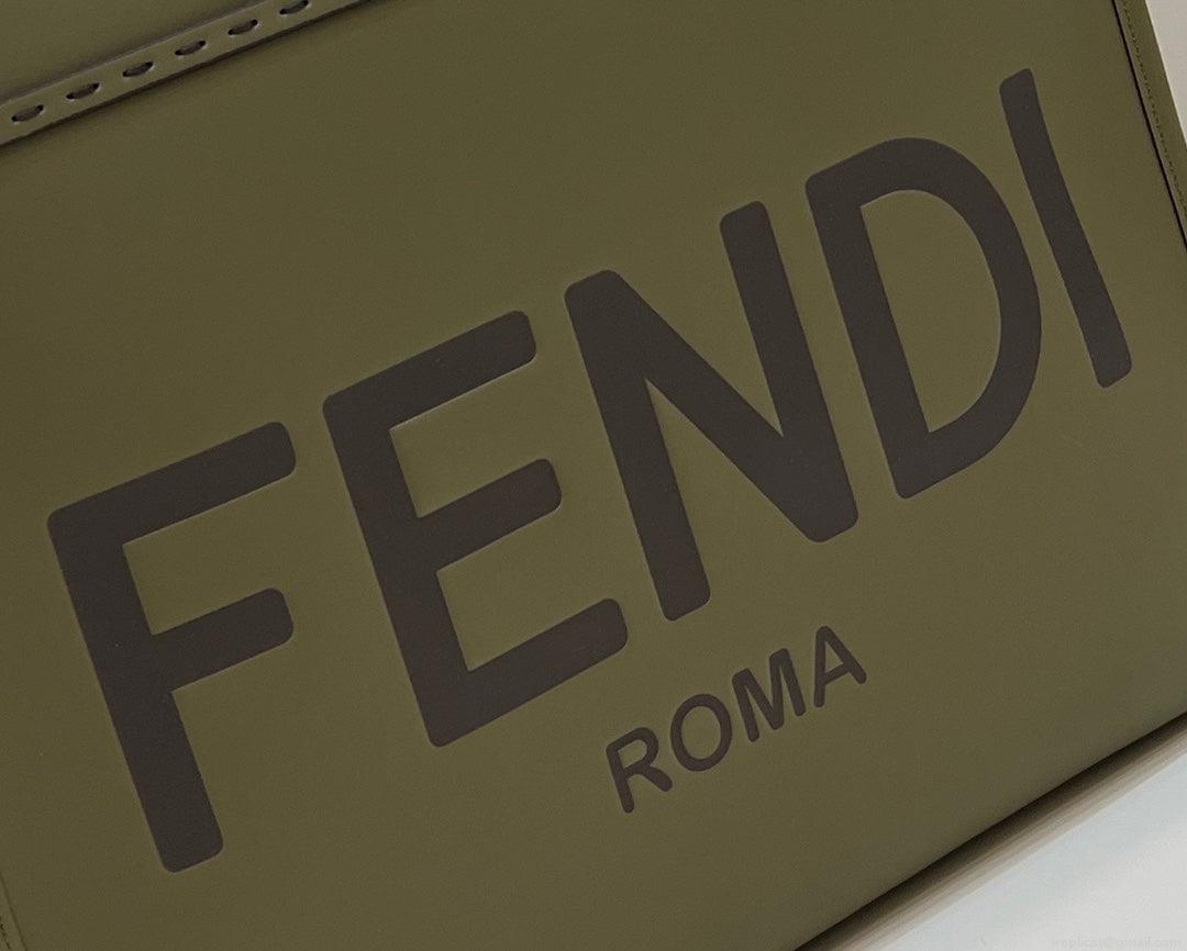 Fendi 8BH386 Sunshine Medium Bag 8266S Green leather shopper