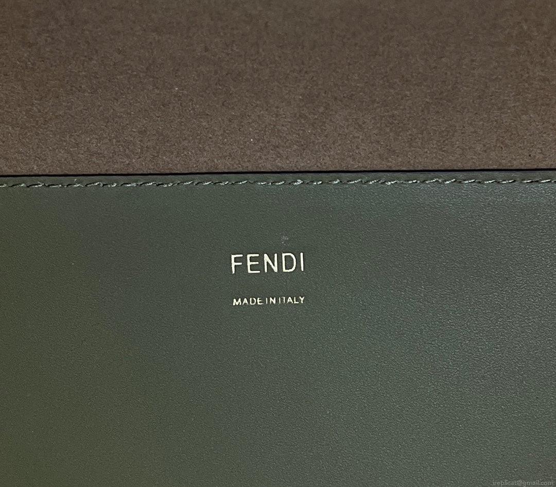 Fendi 8BH386 Sunshine Medium Bag 8266S Green leather shopper