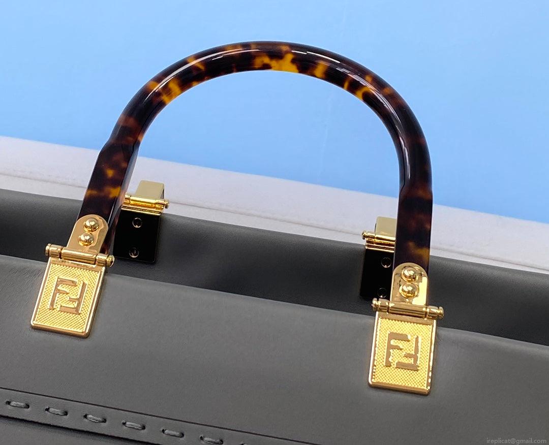 Fendi 8BH386 Sunshine Medium Bag 8266S Dark Grey leather shopper