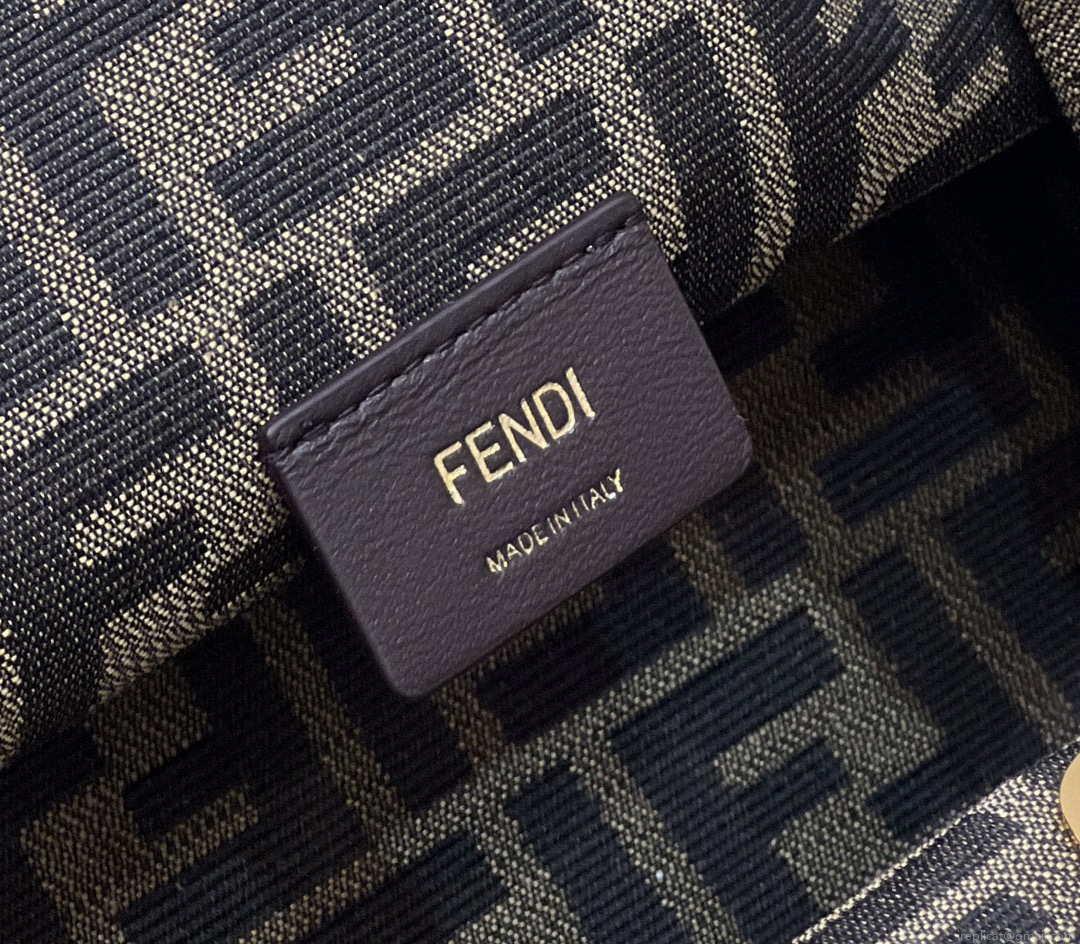 Fendi 8BP129 First Small Gold laminated leather bag 80018M