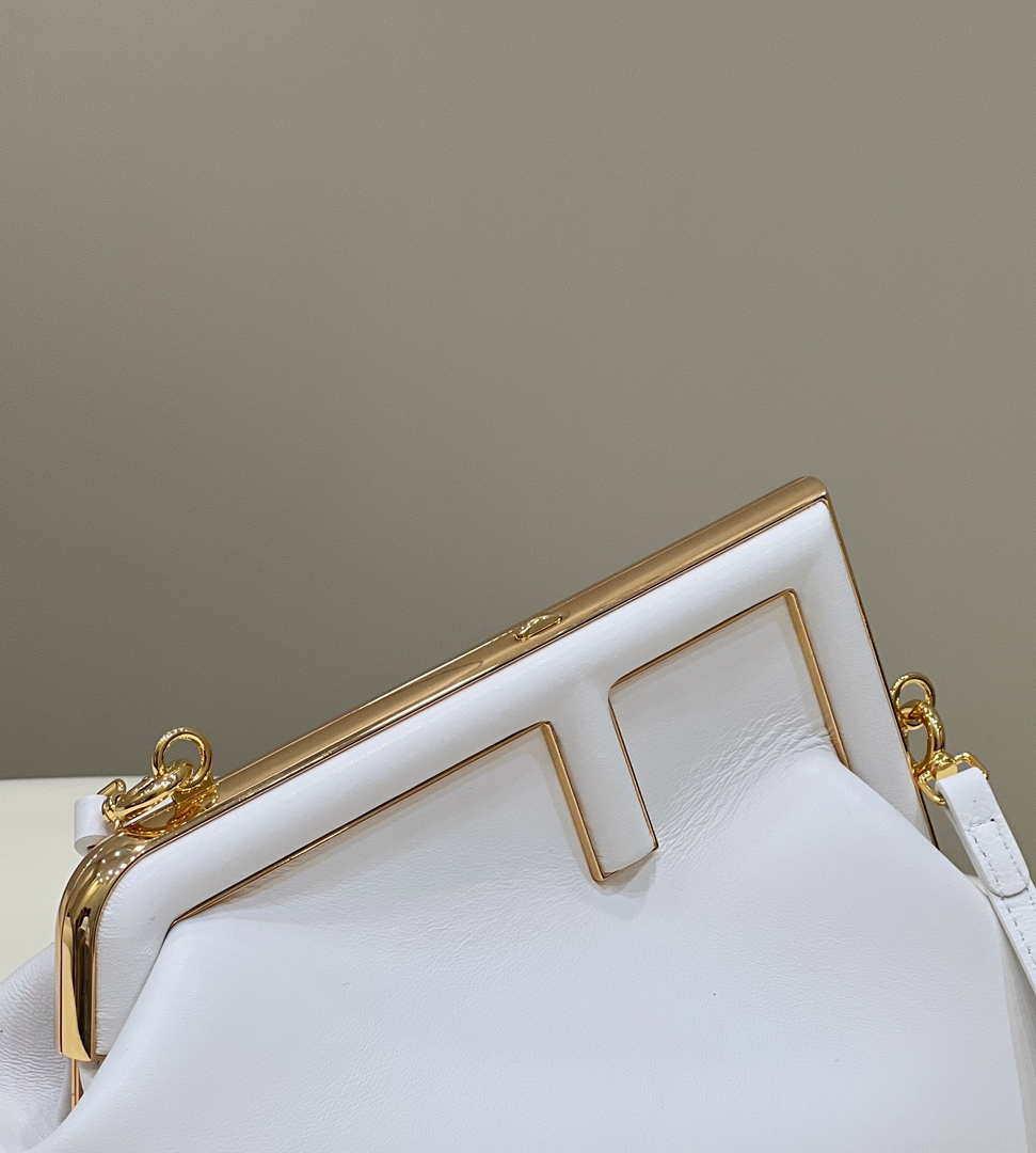 Fendi 8BP129 First Small Fuchsia leather bag 80018M White