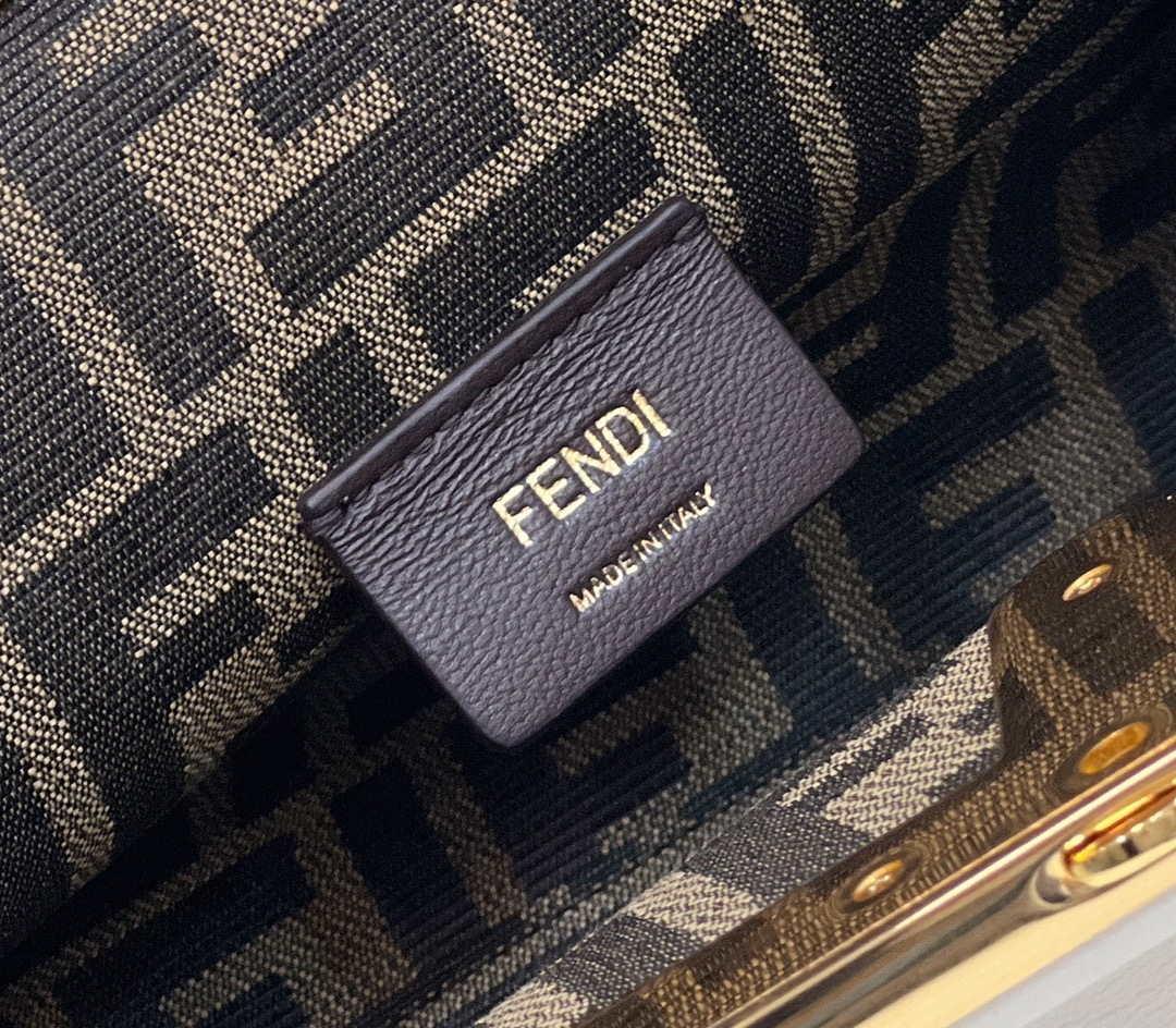 Fendi 8BP129 First Small Fuchsia leather bag 80018M White