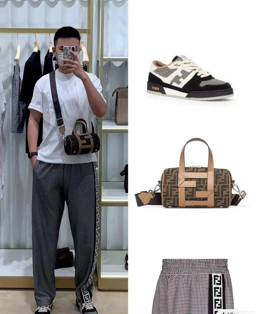 Fendi 7VA570 Mini bag Brown FF fabric bag