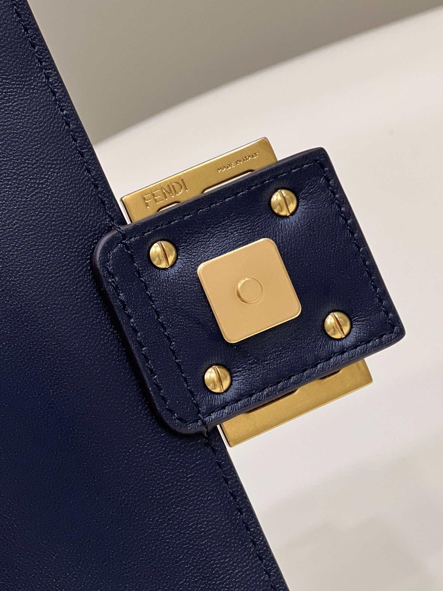 Fendi 8BR600 Baguette Medium Black leather 0135M bag