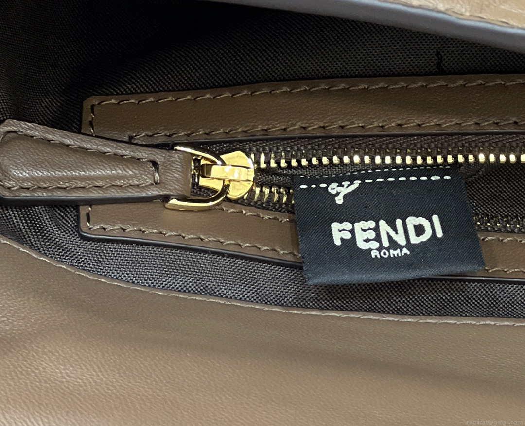 Fendi 8BR600 Baguette Medium Dark Brown leather 0135M bag