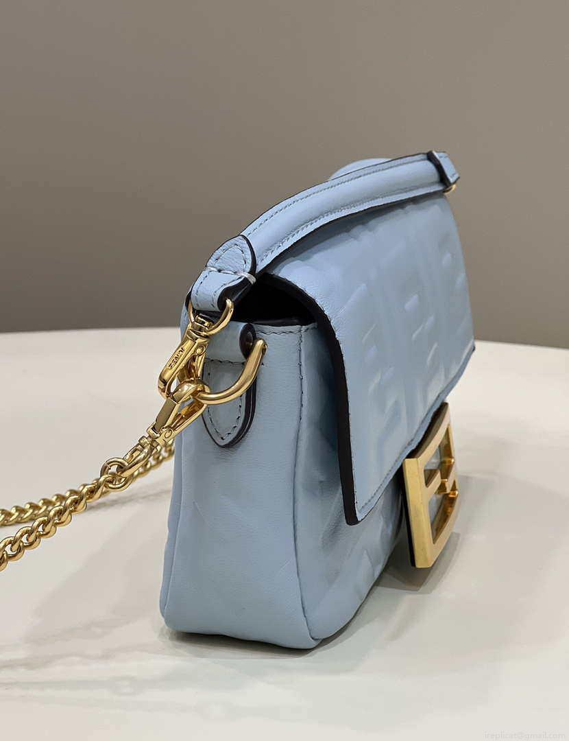Fendi 8BS017 Baguette Mini Blue leather 0135 bag