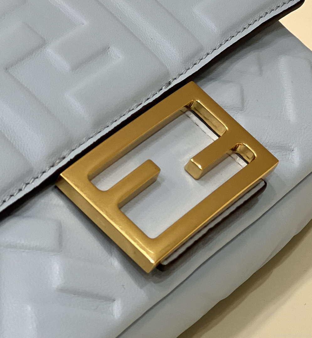 Fendi 8BS017 Baguette Mini Blue leather 0135 bag