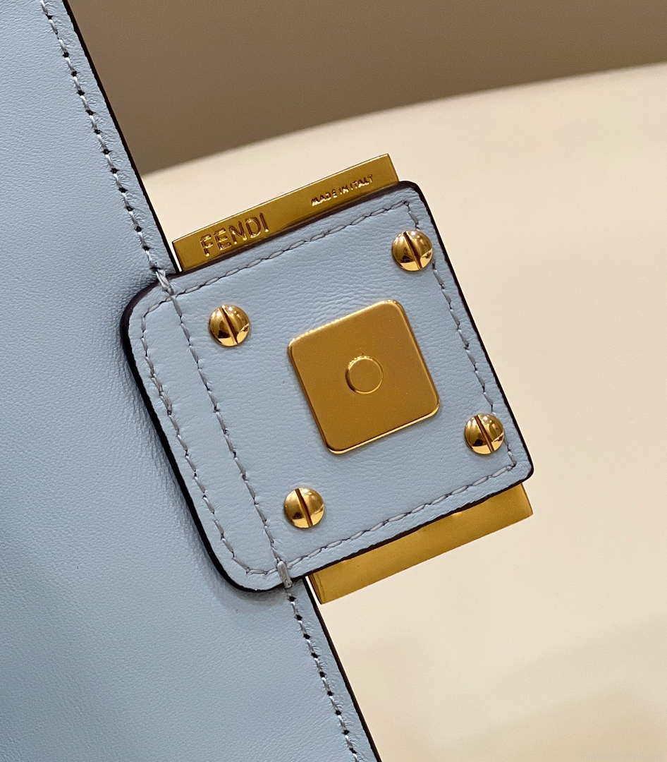 Fendi 8BS017 Baguette Mini Blue leather 0135 bag