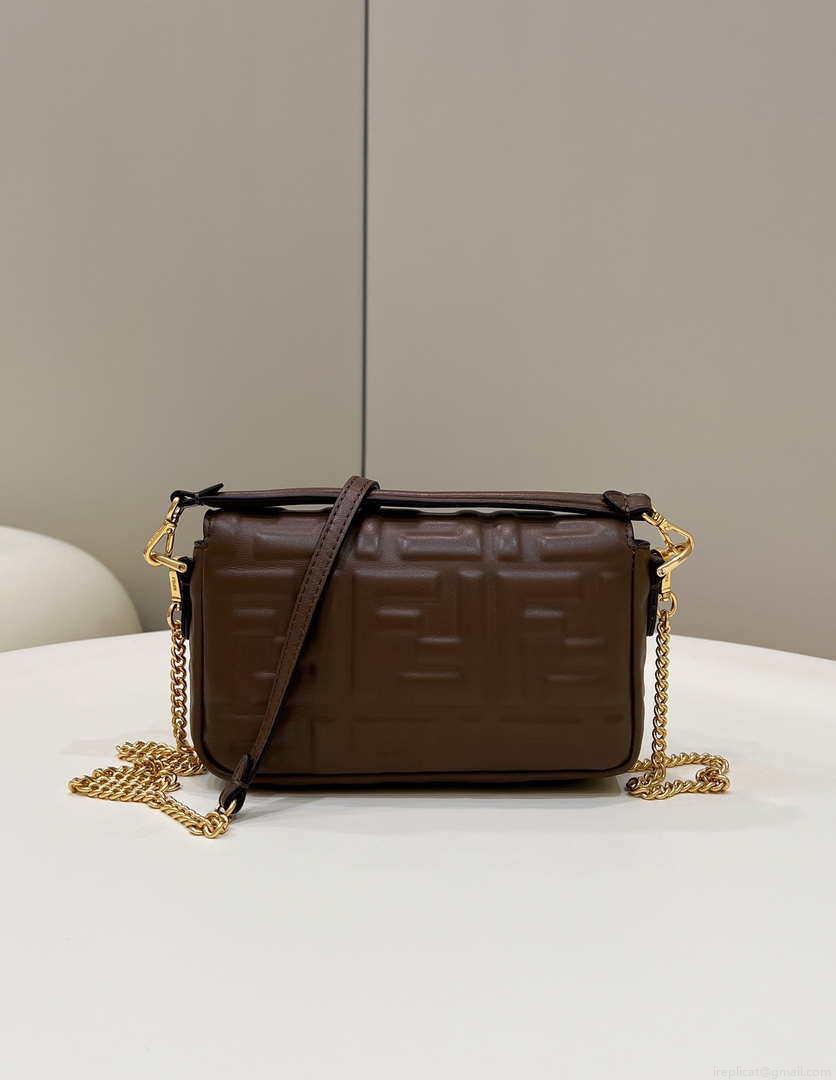 Fendi 8BS017 Baguette Mini Dark Brown leather 0135 bag