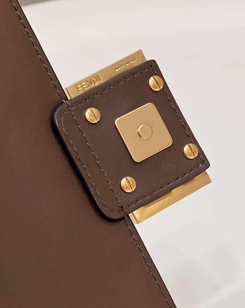 Fendi 8BS017 Baguette Mini Dark Brown leather 0135 bag