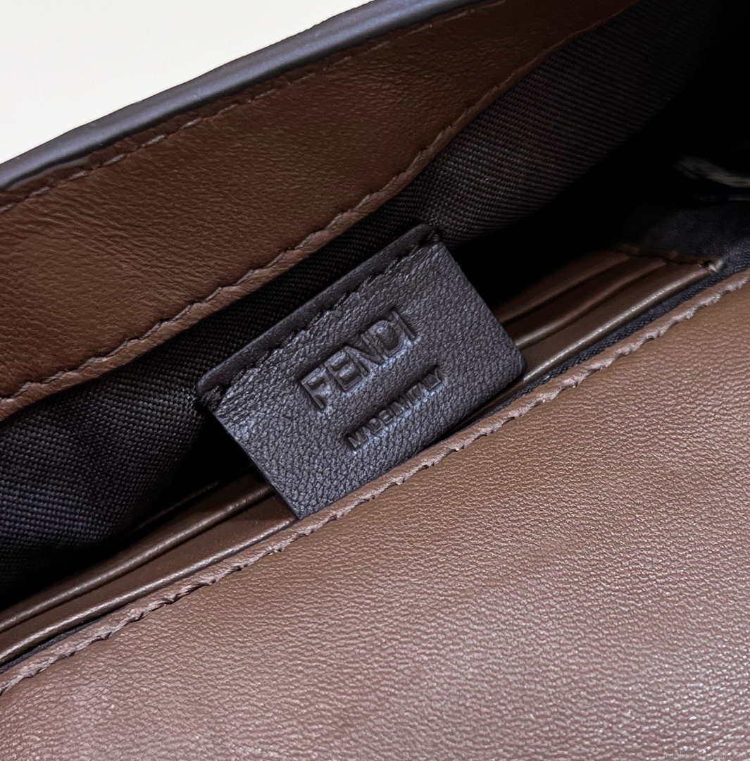 Fendi 8BS017 Baguette Mini Dark Brown leather 0135 bag