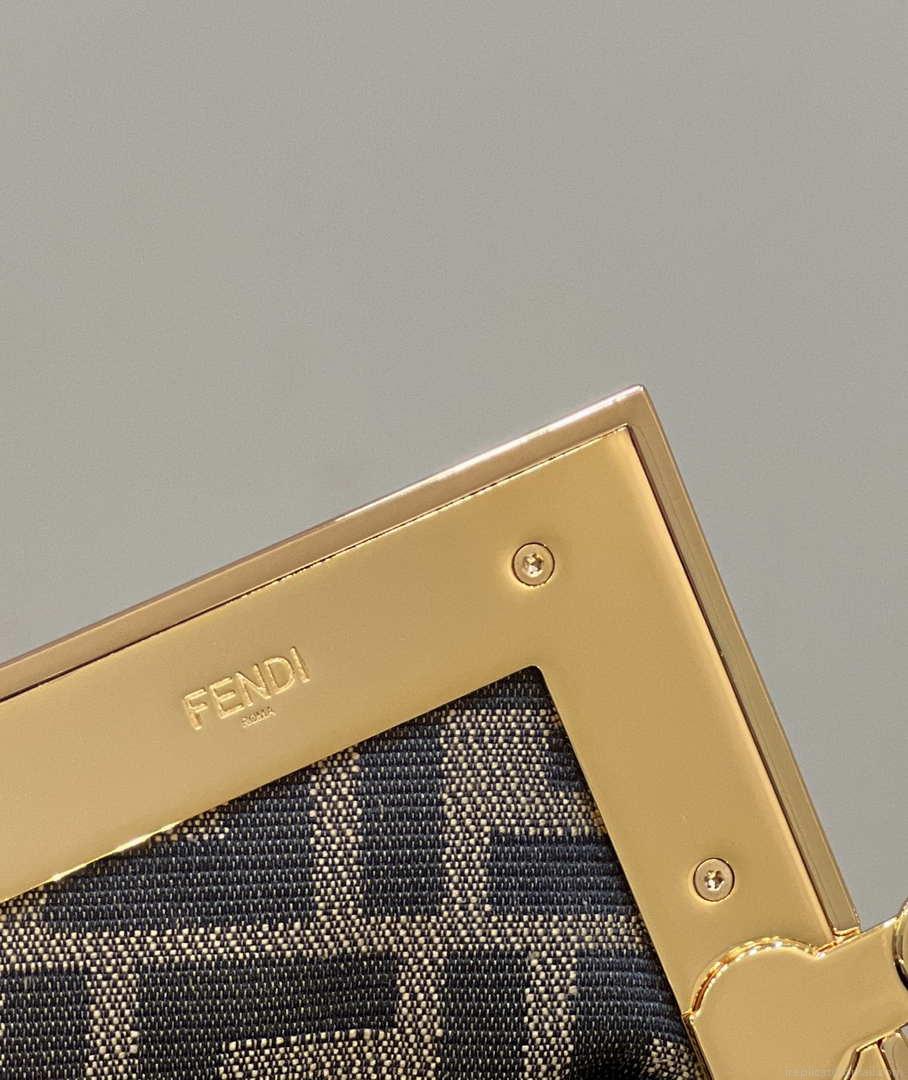 Fendi 8BP129 First Small Fuchsia leather and python leather bag 80043M Light Pink