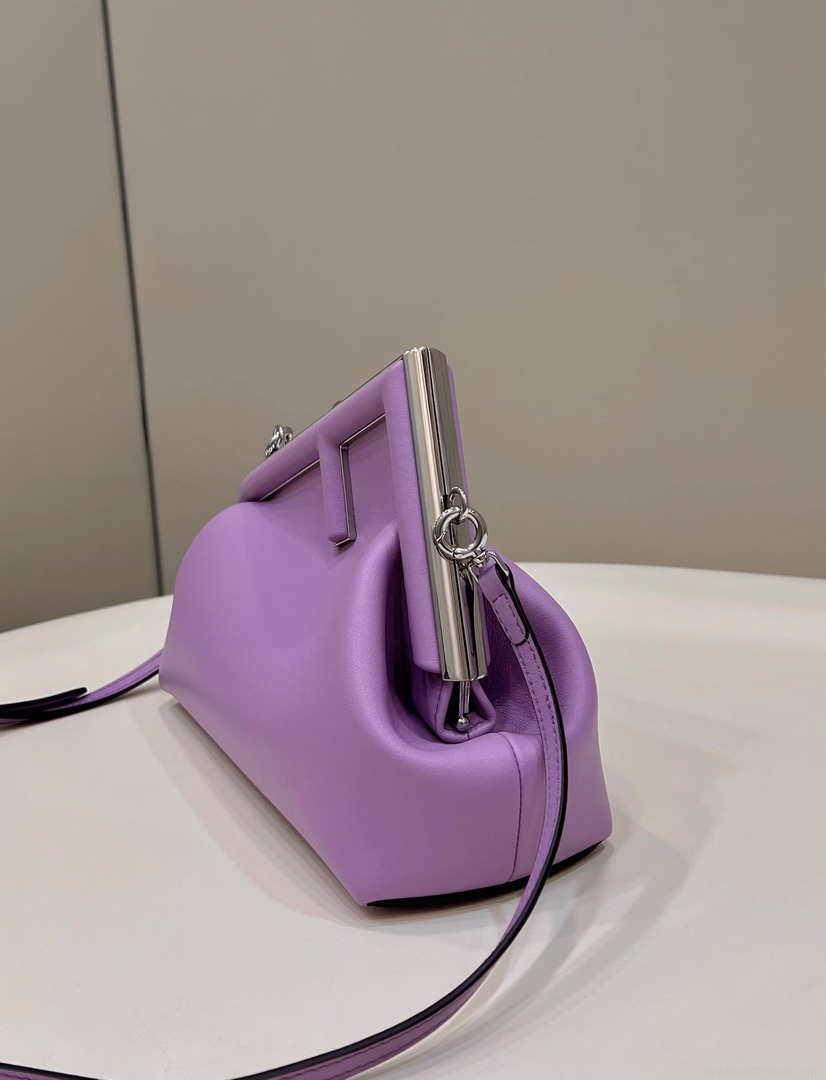 Fendi 8BP129 First Small Fuchsia leather bag 80018M Purple
