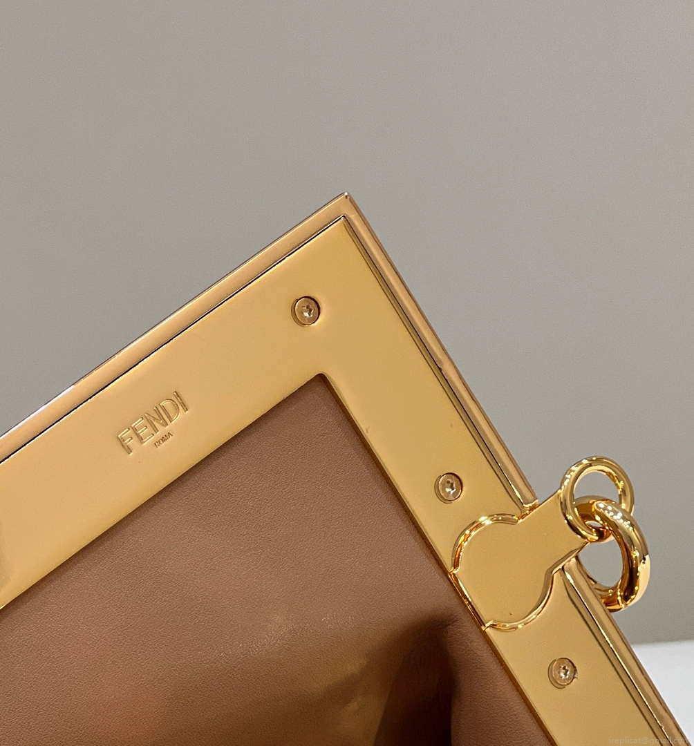 Fendi 8BP129 Fendi First Small Ligth Pink flannel bag with embroidery