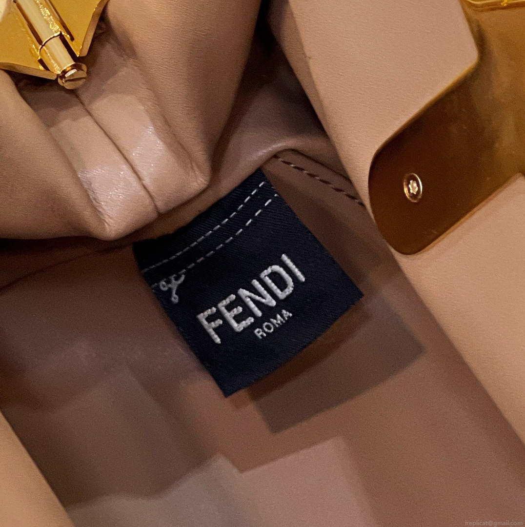 Fendi 8BP129 Fendi First Small Ligth Pink flannel bag with embroidery