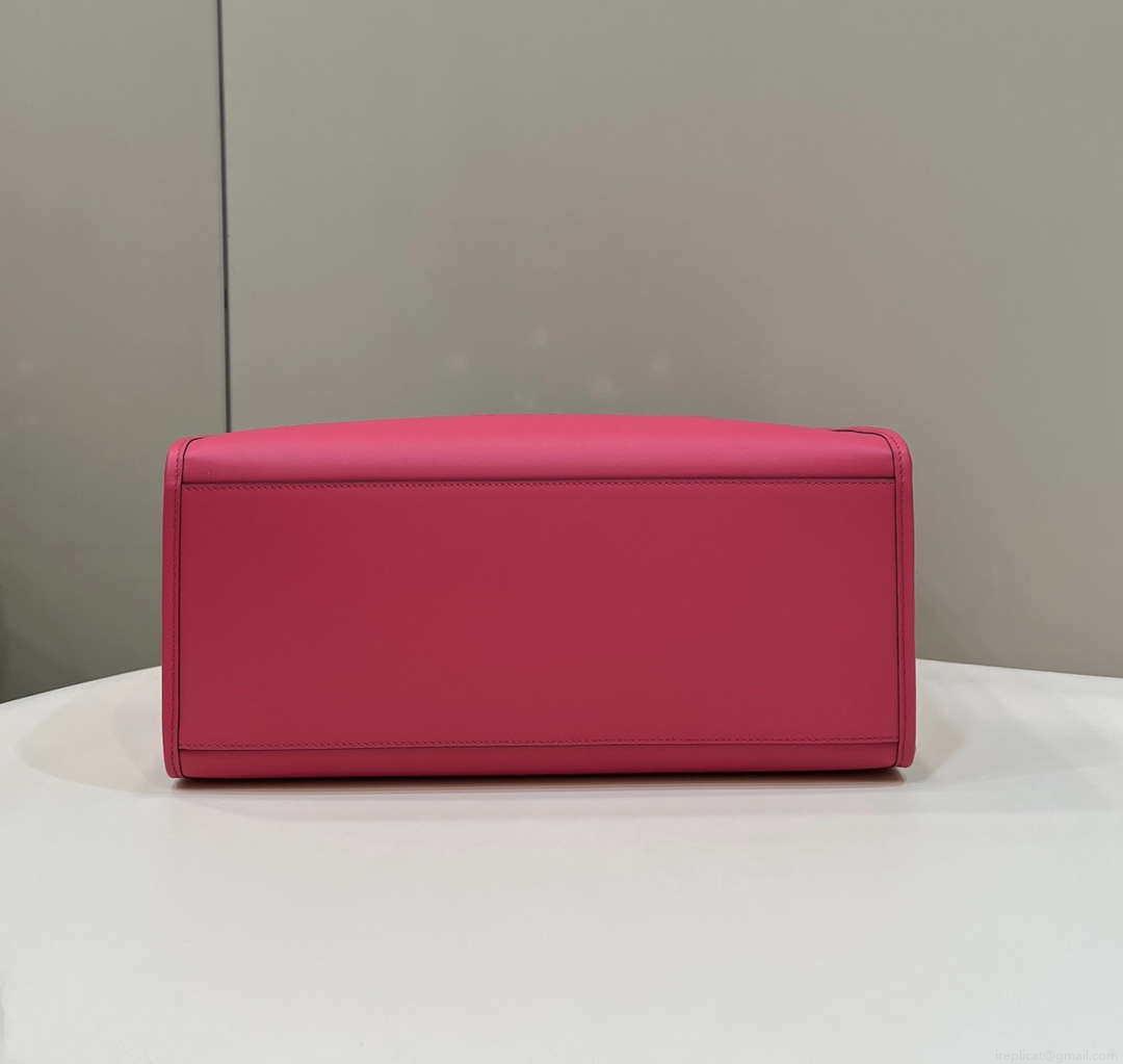 Fendi 8BH386 Sunshine Medium Bag Rose Red leather shopper 8266S