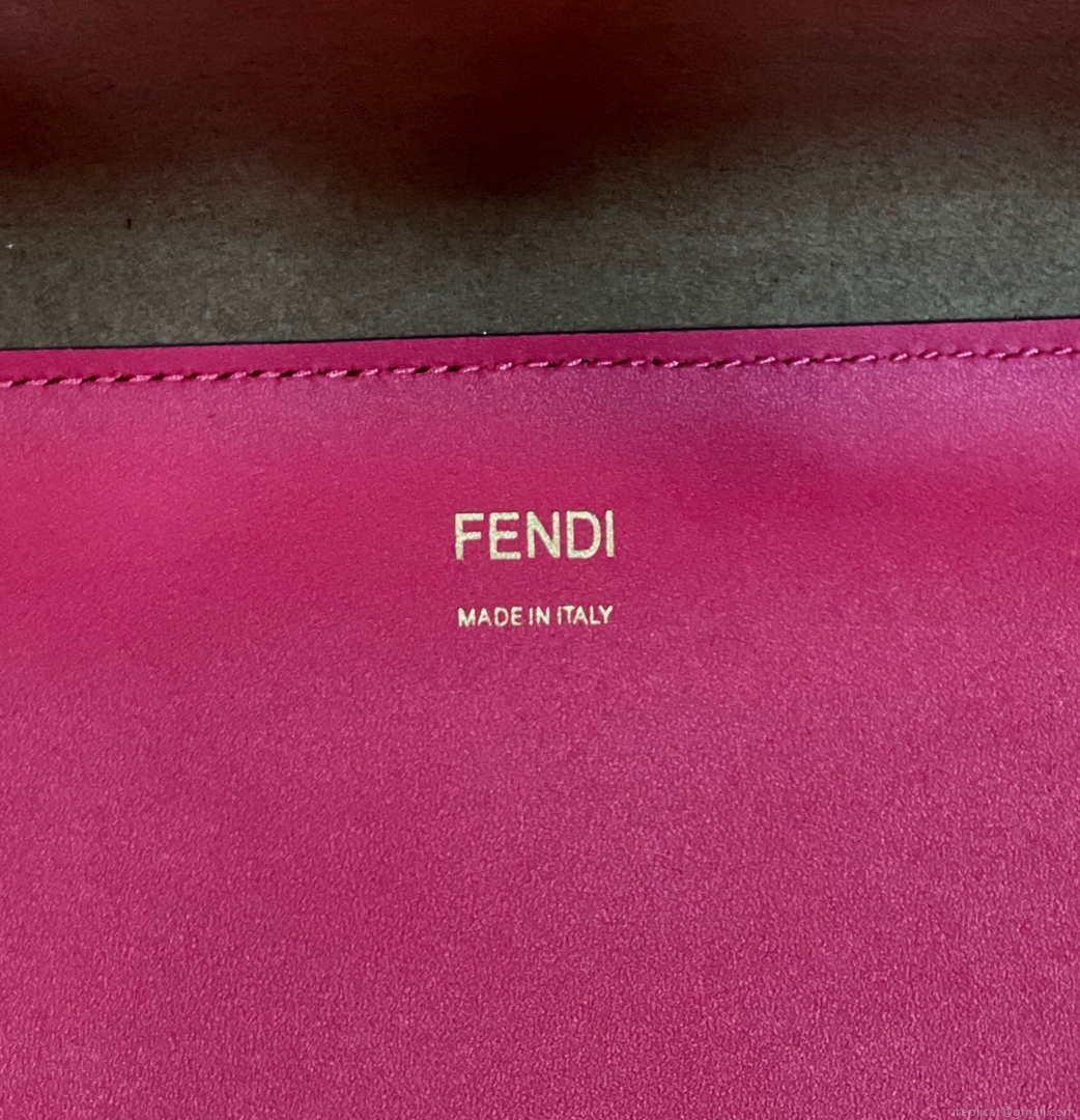 Fendi 8BH386 Sunshine Medium Bag Rose Red leather shopper 8266S