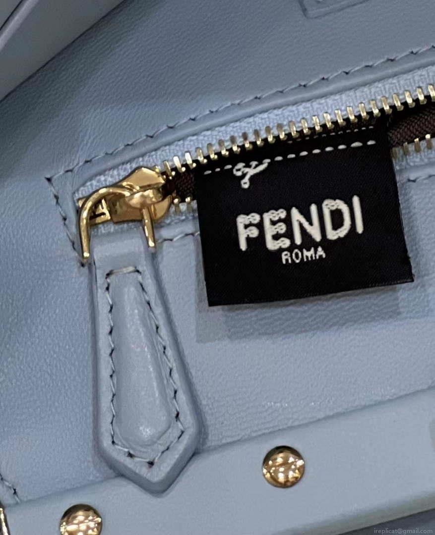 Fendi 8BN244 Peekaboo Iconic Mimi Blue Leather 8315 Bag