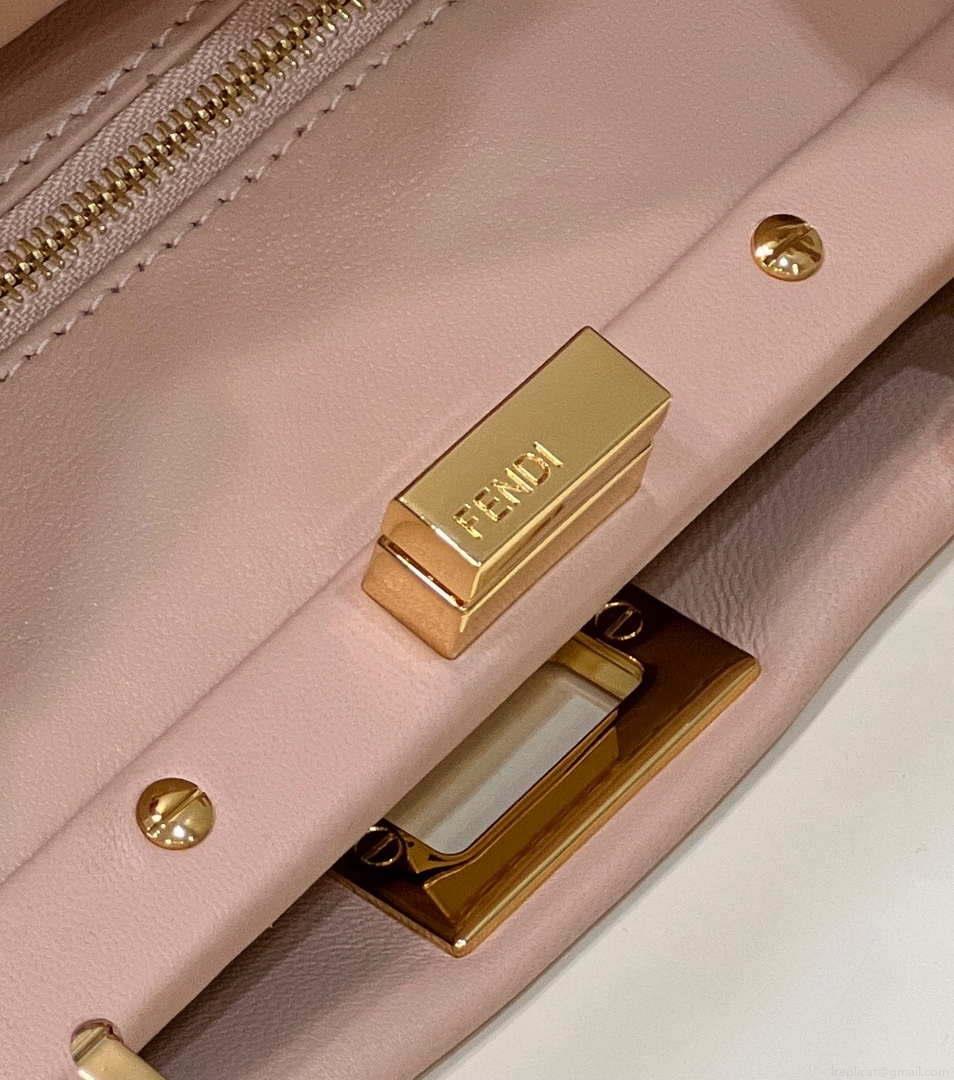 Fendi 8BN244 Peekaboo Iconic Mimi Pink Leather 8315 Bag