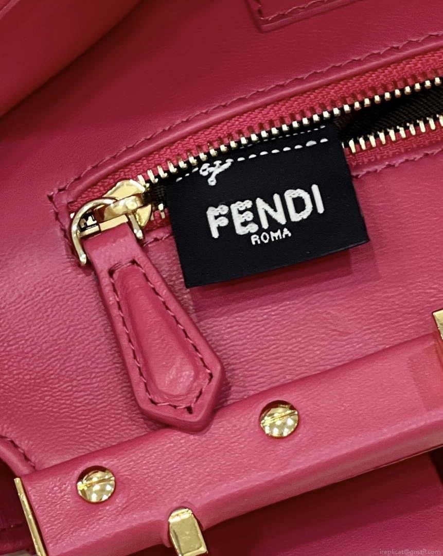 Fendi 8BN244 Peekaboo Iconic Mimi Rose red Leather 8315 Bag