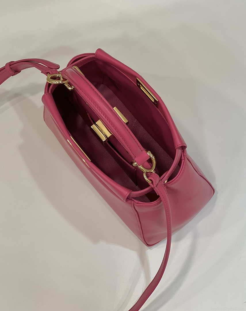Fendi 8BN244 Peekaboo Iconic Mimi Rose red Leather 8315 Bag